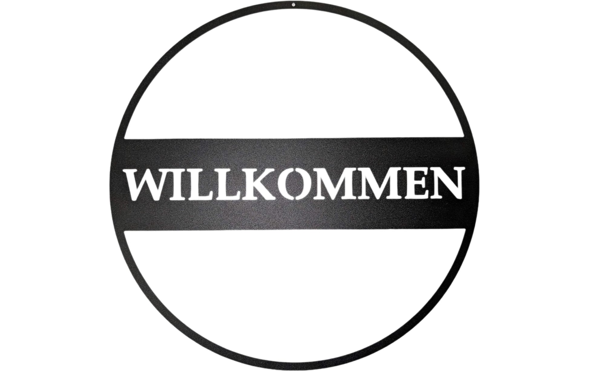 Chalet Willkommensring – Ø 35 × 1 cm – Metall, schwarz