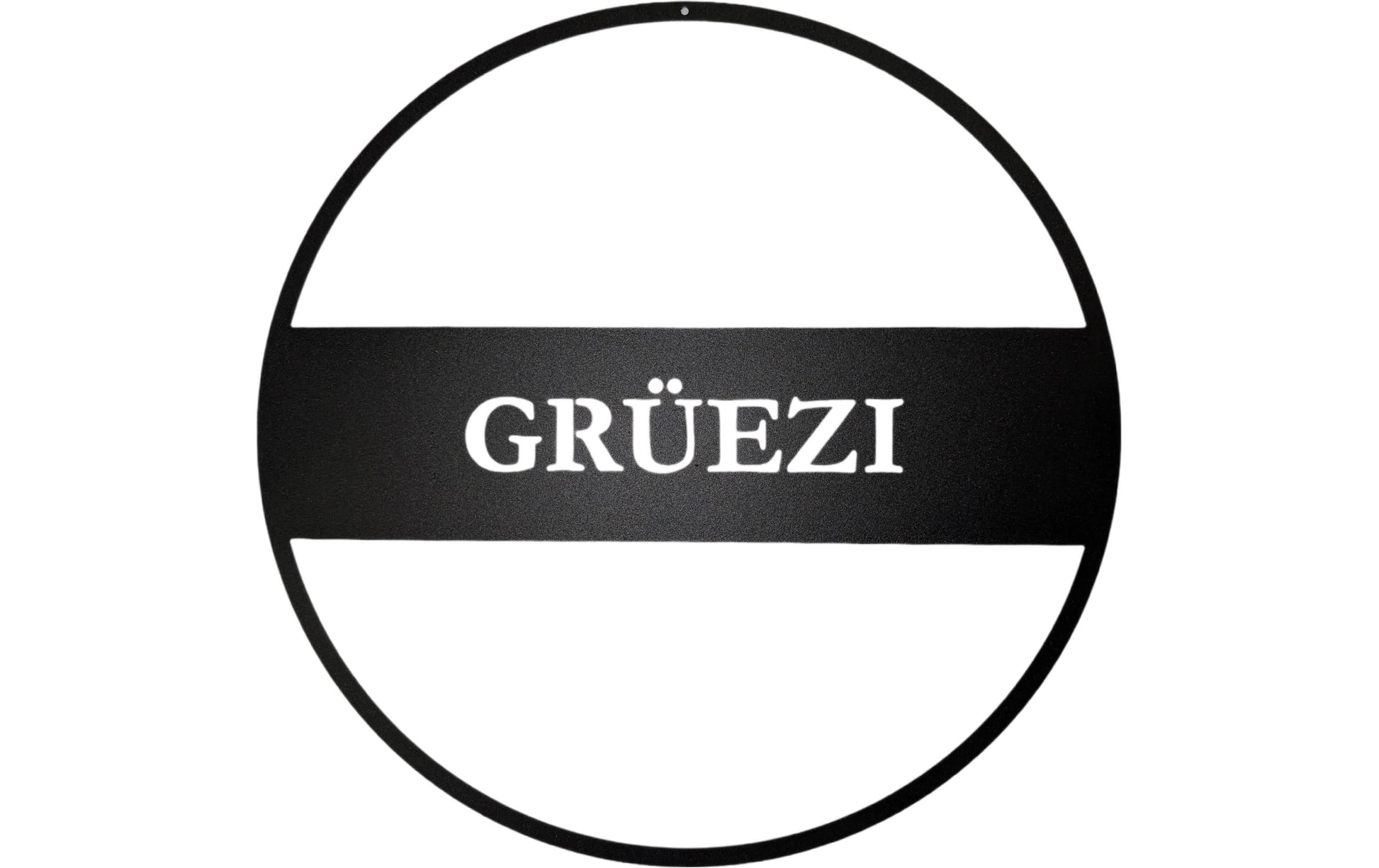 Chalet Wanddekoration – 35 × 35 × 1 cm – Metall, Schwarz