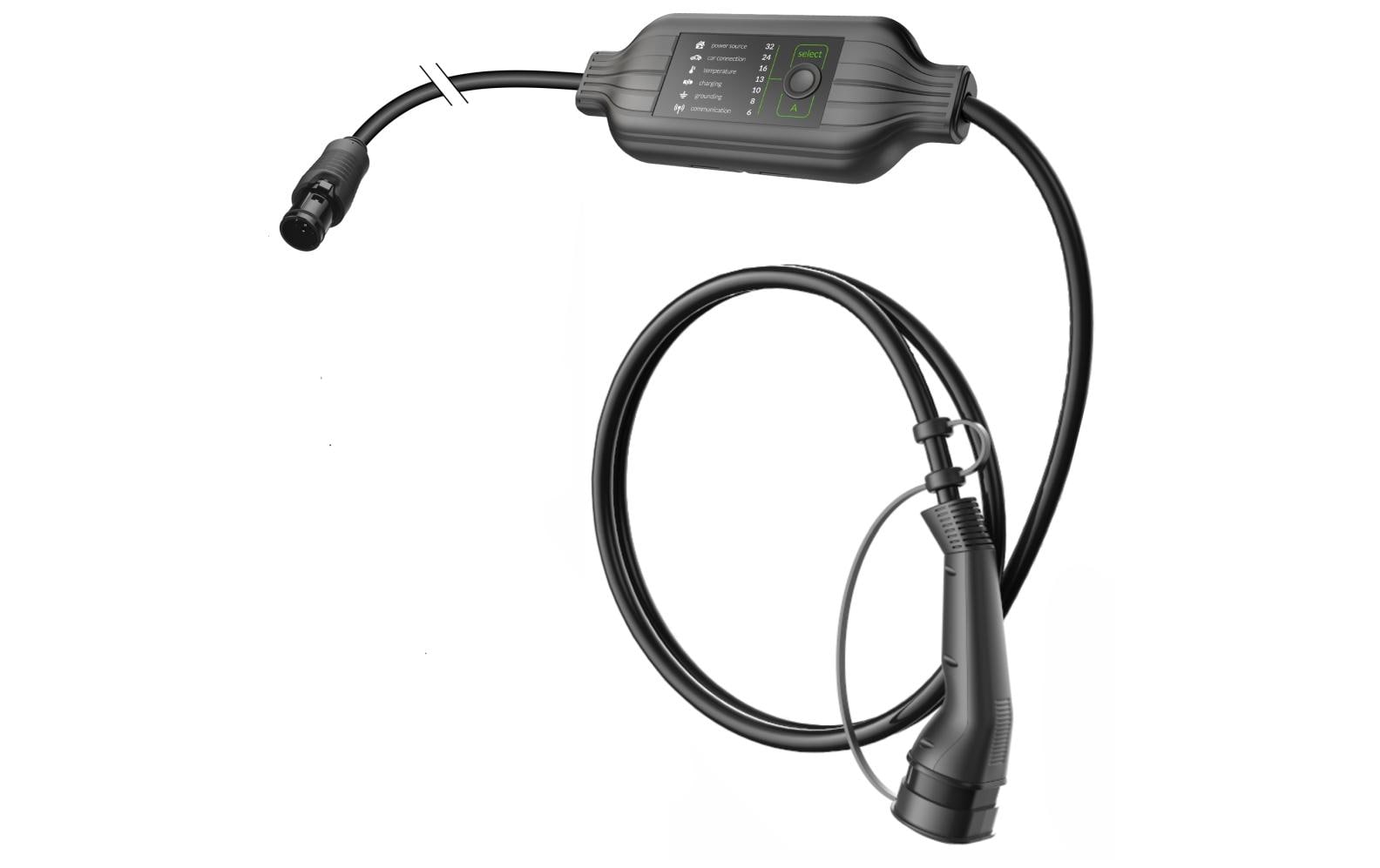 BURY Powerflash 9050 – Mobiles EV-Ladegerät, 22 kW, 16 A, Typ 2 5 m, CEE 16, IP67, DC-Schutz, Energiezähler