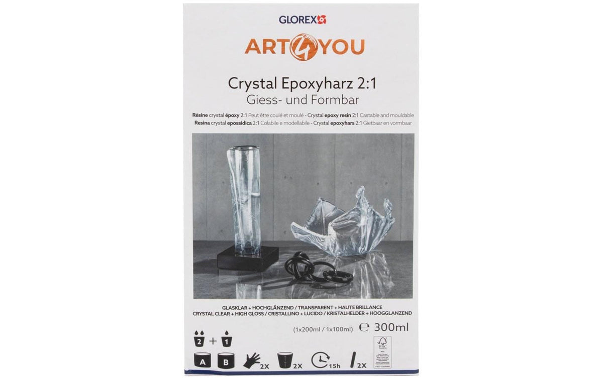 GLOREX Gießharz, Epoxidharz, Transparent, 300 ml