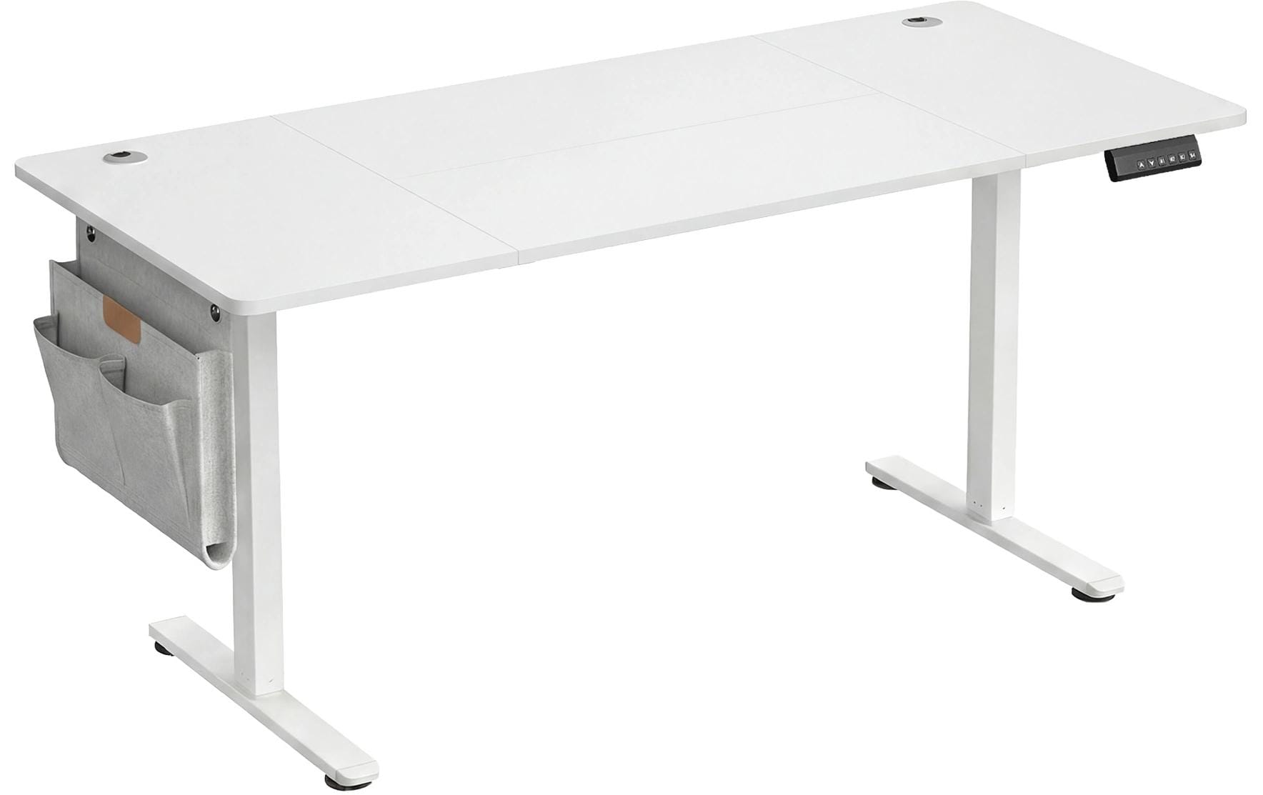 Songmics Höhenverstellbarer Tisch, 160 × 70 cm, 72–120 cm, 70 kg, Weiss, Stahl