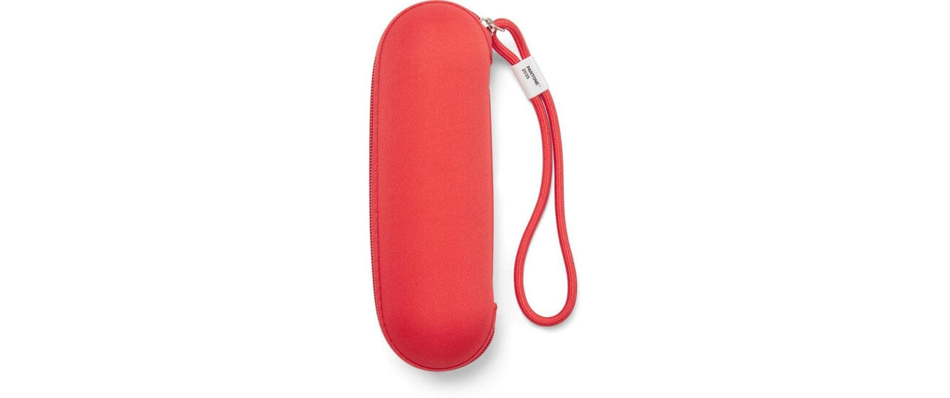 Pantone by copenhagen design Knirps Taschenschirm – Auf-/Zu-Automatik, Ø 90 cm, L 20 cm – Rot Pantone – Windfest