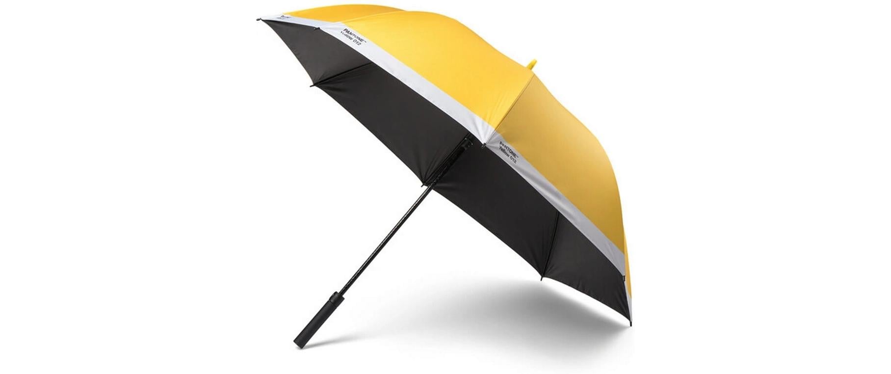 Pantone by Copenhagen Design Stockschirm – Ø 130 cm, L 100 cm – Gelb – windfest