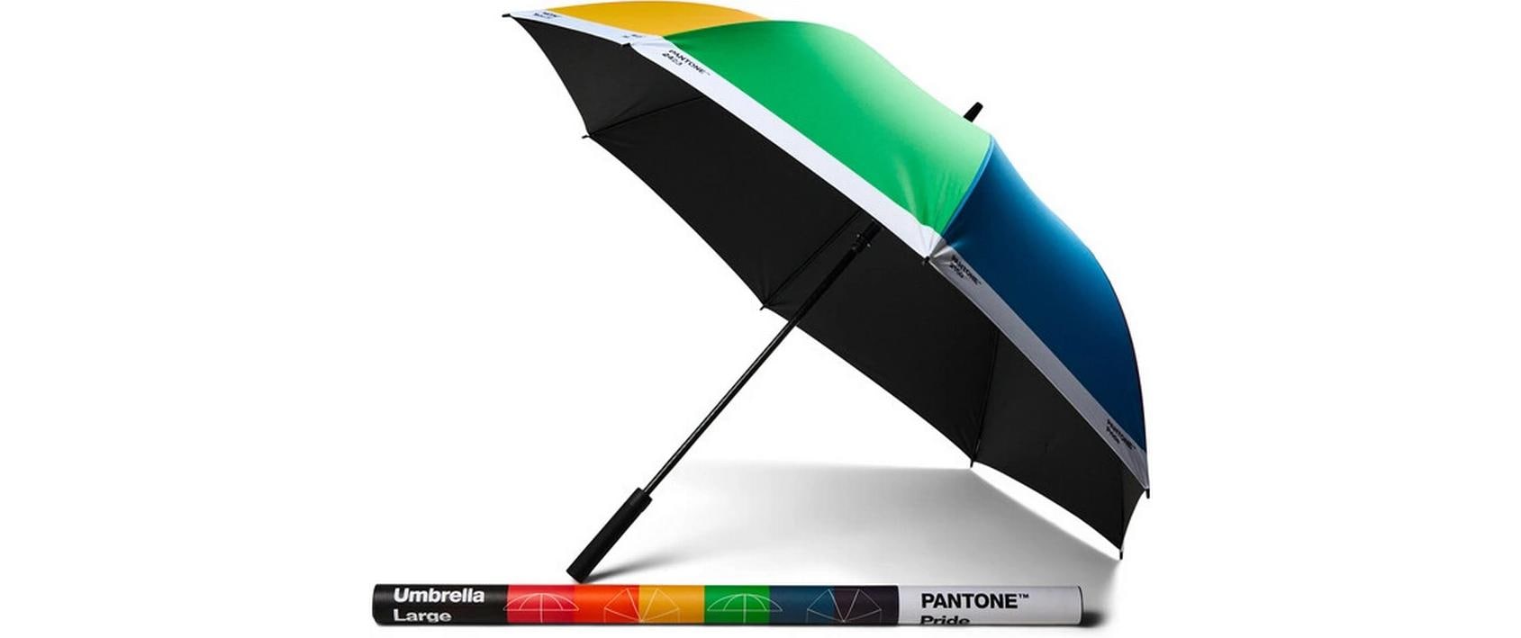 Pantone by copenhagen design Pantone x CPH Design Stockschirm – Ø 130 cm, L 100 cm – Mehrfarbig Rainbow
