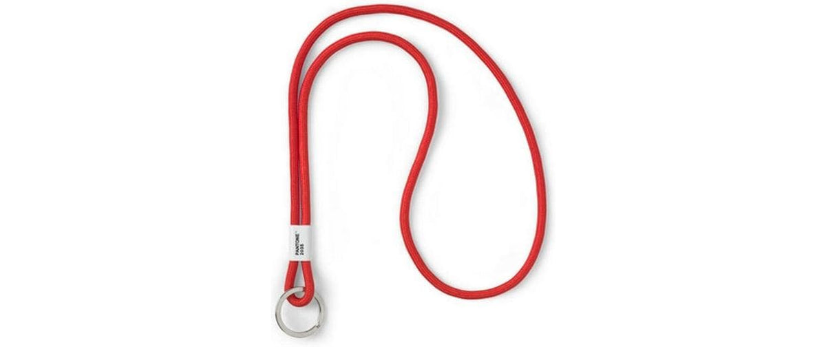 Pantone by copenhagen design Pantone x CPH Design Schlüsselanhänger Red2035 – lang, Nylon/Metall, Kirschrot