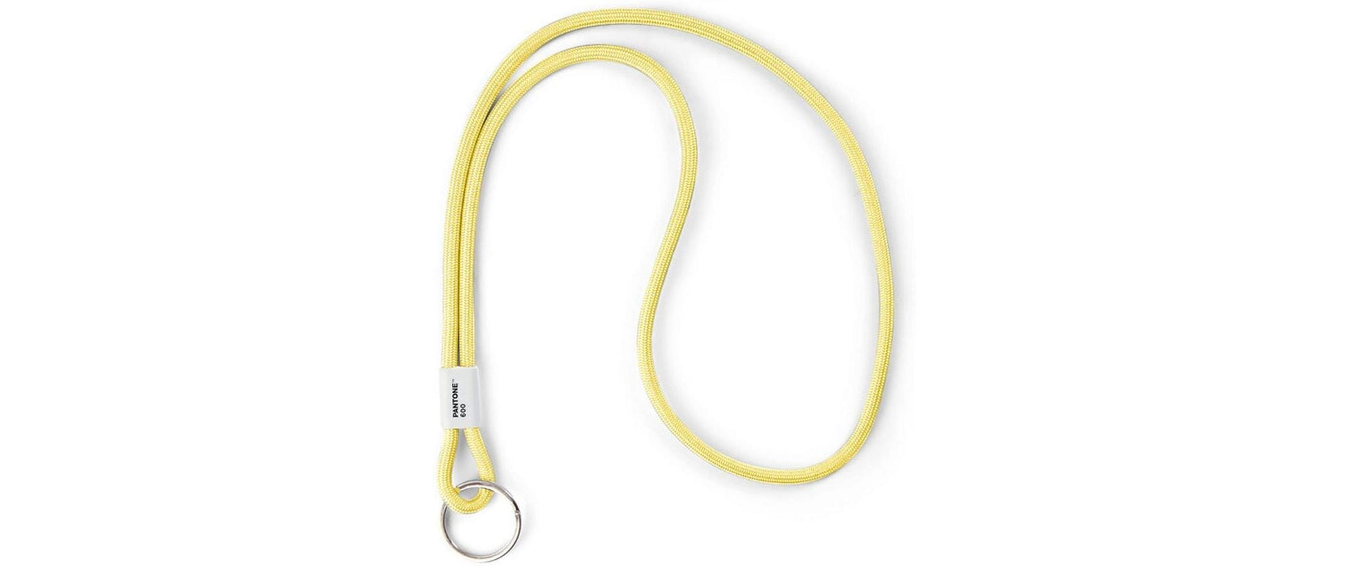 Pantone by Copenhagen Design Schlüsselanhänger – lang, Nylon/Stahl, Hellgelb