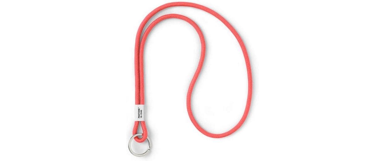 Pantone by copenhagen design Schlüsselanhänger Living Coral – lang, Metall/Nylon, Rosa