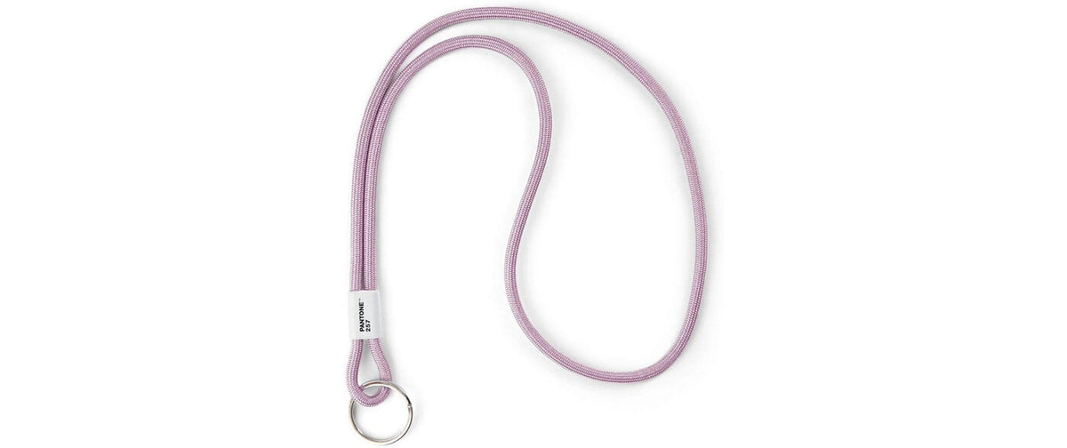 Pantone by Copenhagen Design Schlüsselanhänger Light Purple 257c – lang, Nylon/Stahl