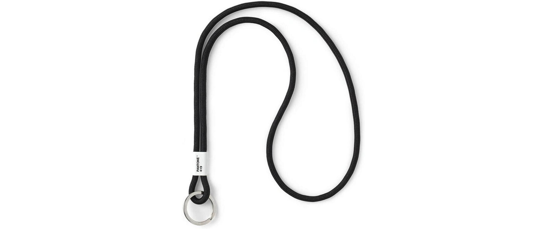 Pantone by copenhagen design Schlüsselanhänger Auto – lang, Nylon/Metall, Schwarz