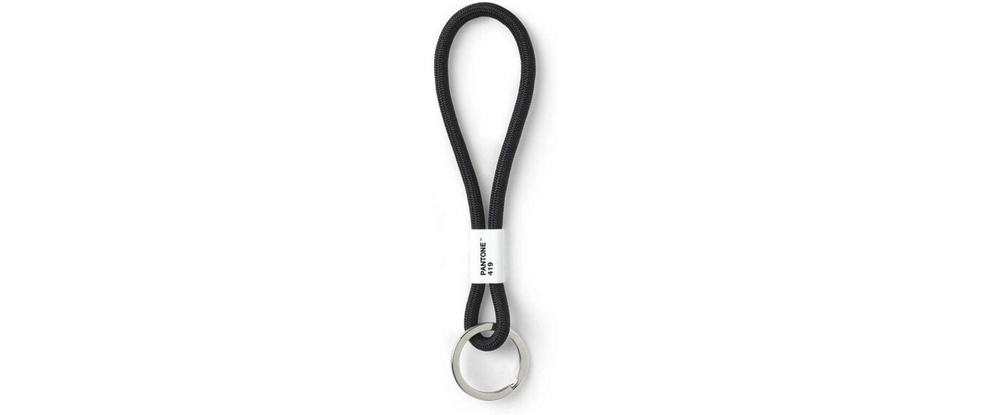 Pantone by copenhagen design Schlüsselanhänger kurz – Metall/Nylon, Schwarz