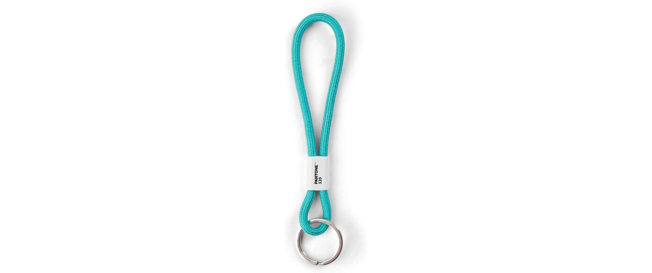 Pantone by Copenhagen Design Schlüsselanhänger Türkis 320C – Nylon/Metall/Kunststoff