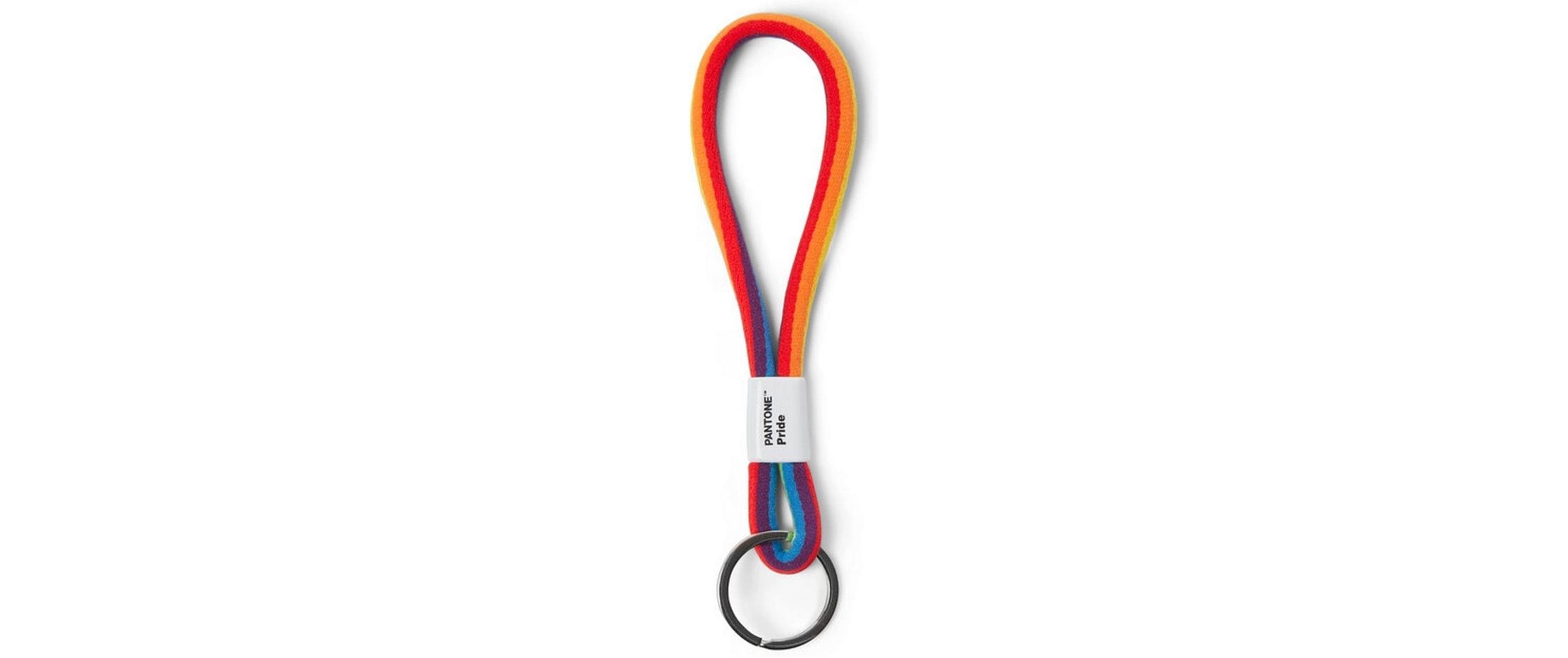 Pantone by Copenhagen Design Schlüsselanhänger Regenbogen – Nylon/Kunststoff/Metall, Mehrfarbig