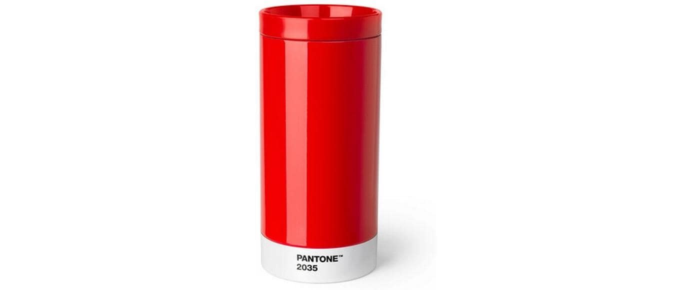 Pantone by copenhagen design To Go Cup Thermobecher 430 ml – Doppelwandig, Schraubdeckel, Edelstahl