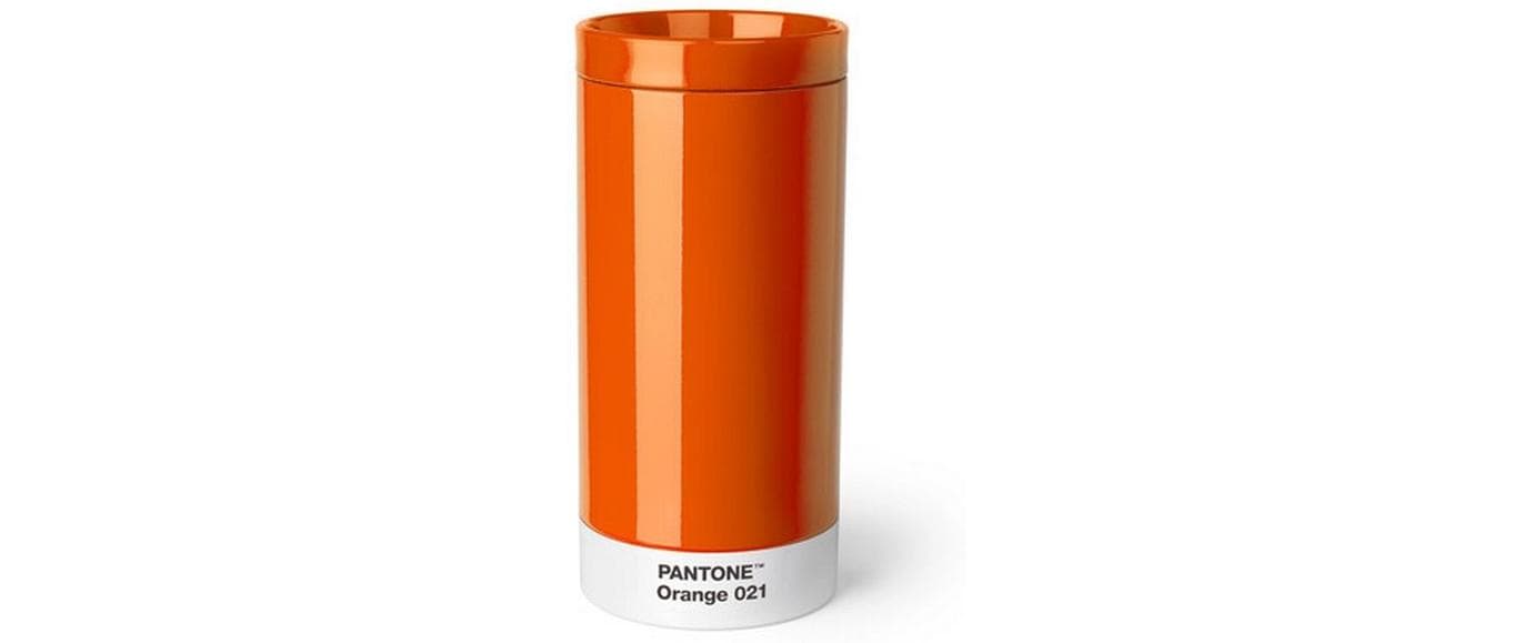 Pantone by copenhagen design Pantone x CPH Design To Go Cup Thermobecher 430 ml – doppelwandig, Edelstahl, Orange