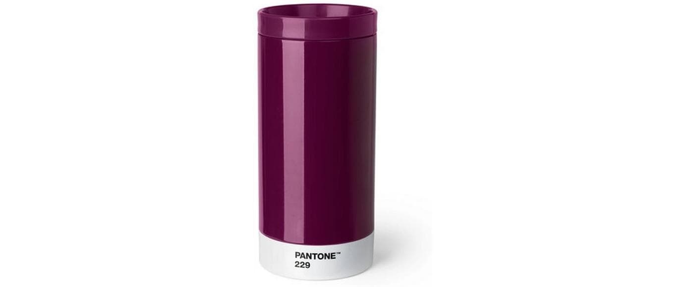 Pantone by copenhagen design To-go-Becher – 430 ml, Edelstahl/Kunststoff, Violett, vakuumisoliert