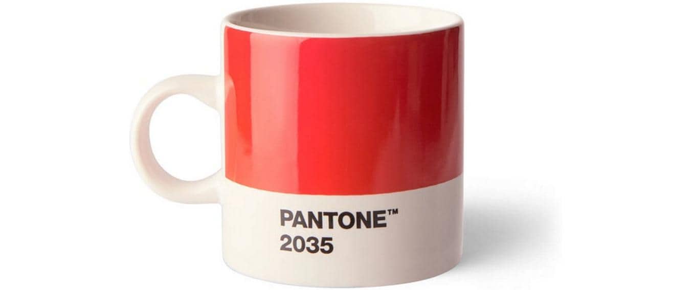Pantone by copenhagen design Pantone by CPH Design Espressotasse – 120 ml, Ø 6,2 cm, Porzellan, Rot, spülmaschinenfest