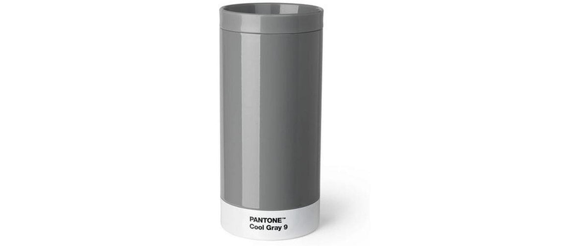 Pantone by copenhagen design To-Go-Becher – 430 ml, Ø 7,5 cm, Edelstahl/PP, vakuumisoliert, auslaufsicher