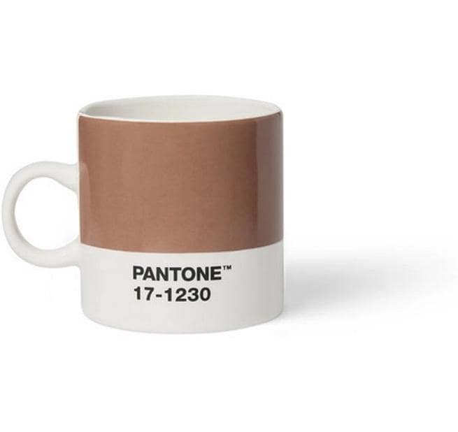 Pantone by copenhagen design Espressotasse – 120 ml, Ø 6,2 cm, Porzellan, hellbraun/weiss, spülmaschinenfest