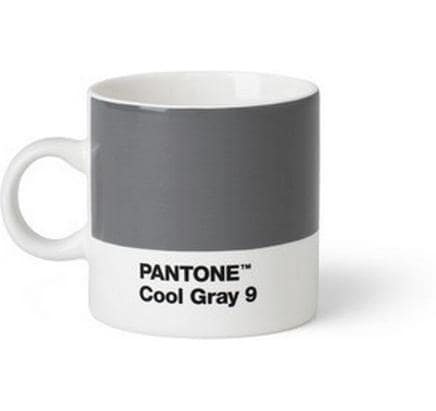 Pantone by copenhagen design Espressotasse – 120 ml, Ø 6,2 cm, Porzellan, Dunkelgrau, spülmaschinenfest