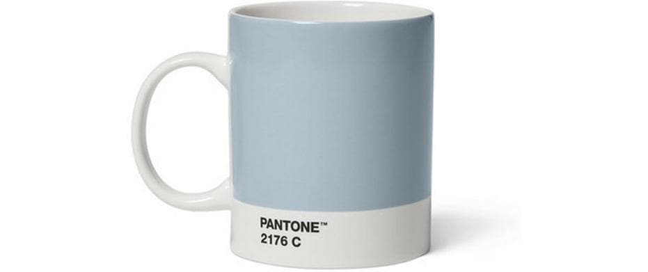 Pantone by Copenhagen Design Kaffeebecher – 385 ml, Porzellan, Hellblau, spülmaschinenfest, mikrowellengeeignet