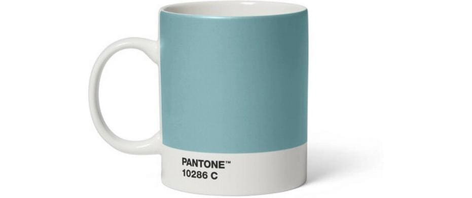 Pantone by copenhagen design Kaffeebecher – 375 ml, Porzellan, Himmelblau, spülmaschinenfest