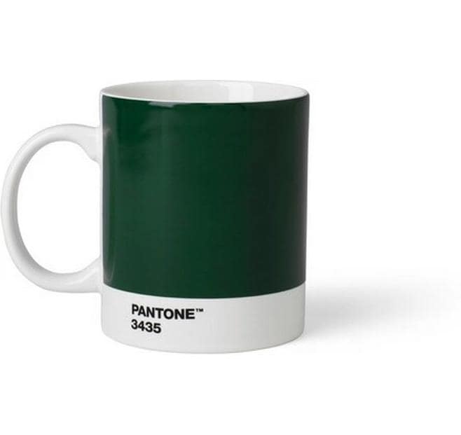 Pantone by copenhagen design Kaffeebecher – 375 ml, Ø 8,4 cm, Porzellan, Dunkelgrün, spülmaschinenfest