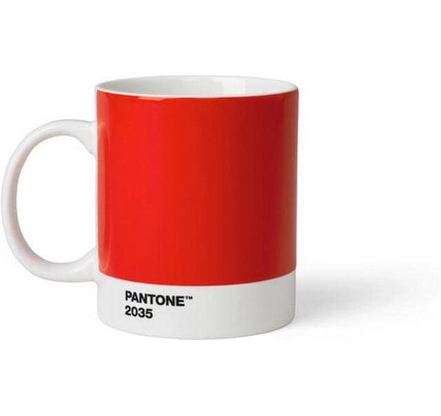 Pantone by copenhagen design Kaffeebecher x CPH Design – 375 ml, Ø 8,4 cm, Porzellan, Rot, spülmaschinenfest