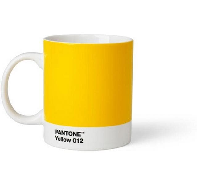 Pantone by copenhagen design Kaffeebecher – 375 ml, Ø 8,5 cm, Porzellan, Gelb, spülmaschinenfest
