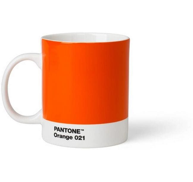 Pantone by Copenhagen Design Kaffeebecher – 375 ml, Ø 8,5 cm, Porzellan, Orange, spülmaschinenfest