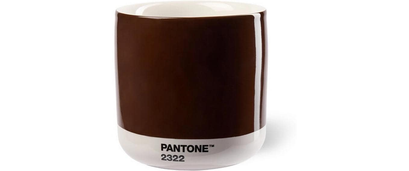Pantone by copenhagen design Latte Thermobecher 220 ml – Doppelwandig, Porzellan, Braun