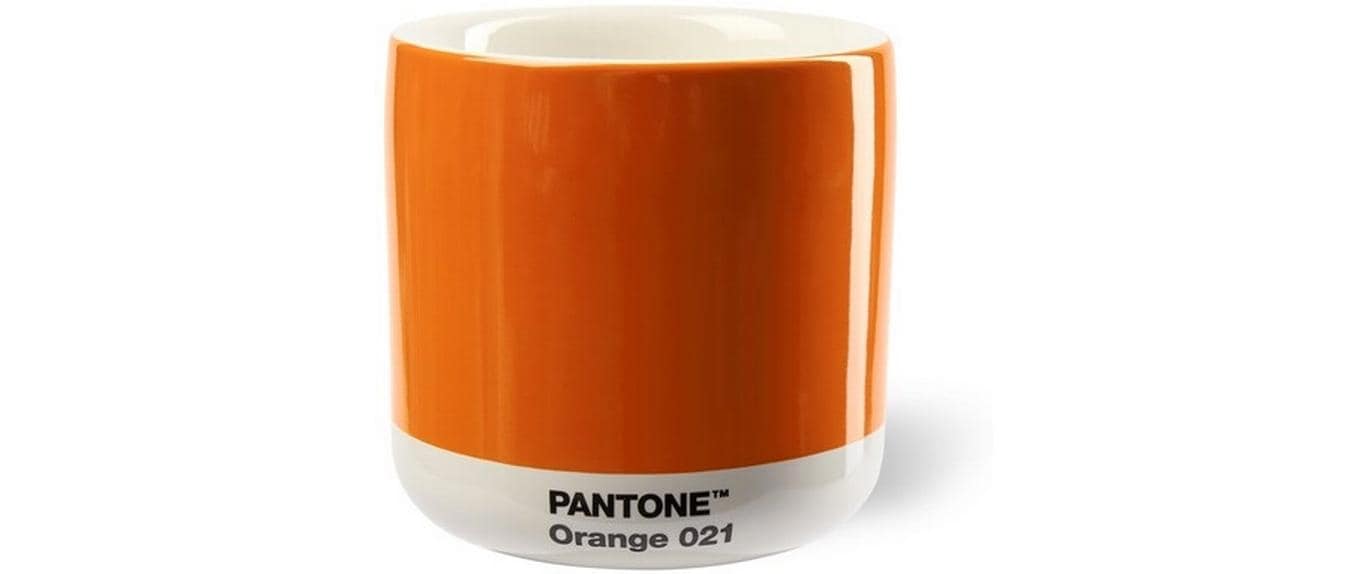 Pantone by Copenhagen Design Latte Macchiato Becher – 220 ml, Ø 8 cm, Keramik/Porzellan, Doppelwandig