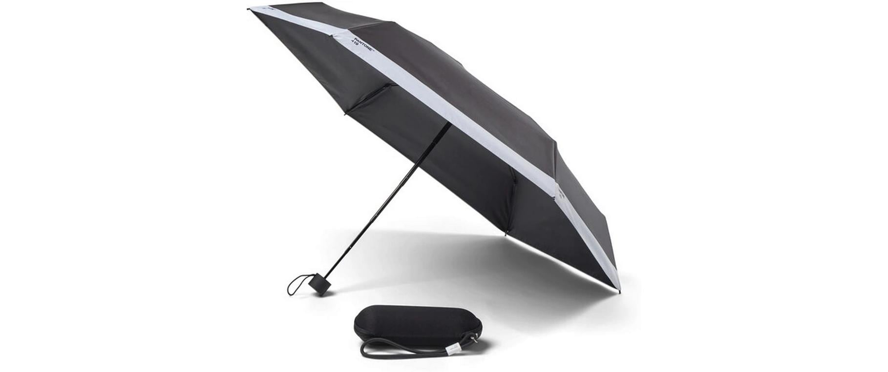 Pantone by copenhagen design Pantone x CPH Design Knirps Taschenschirm – Ø 90 cm, L 20 cm – schwarz – windfest