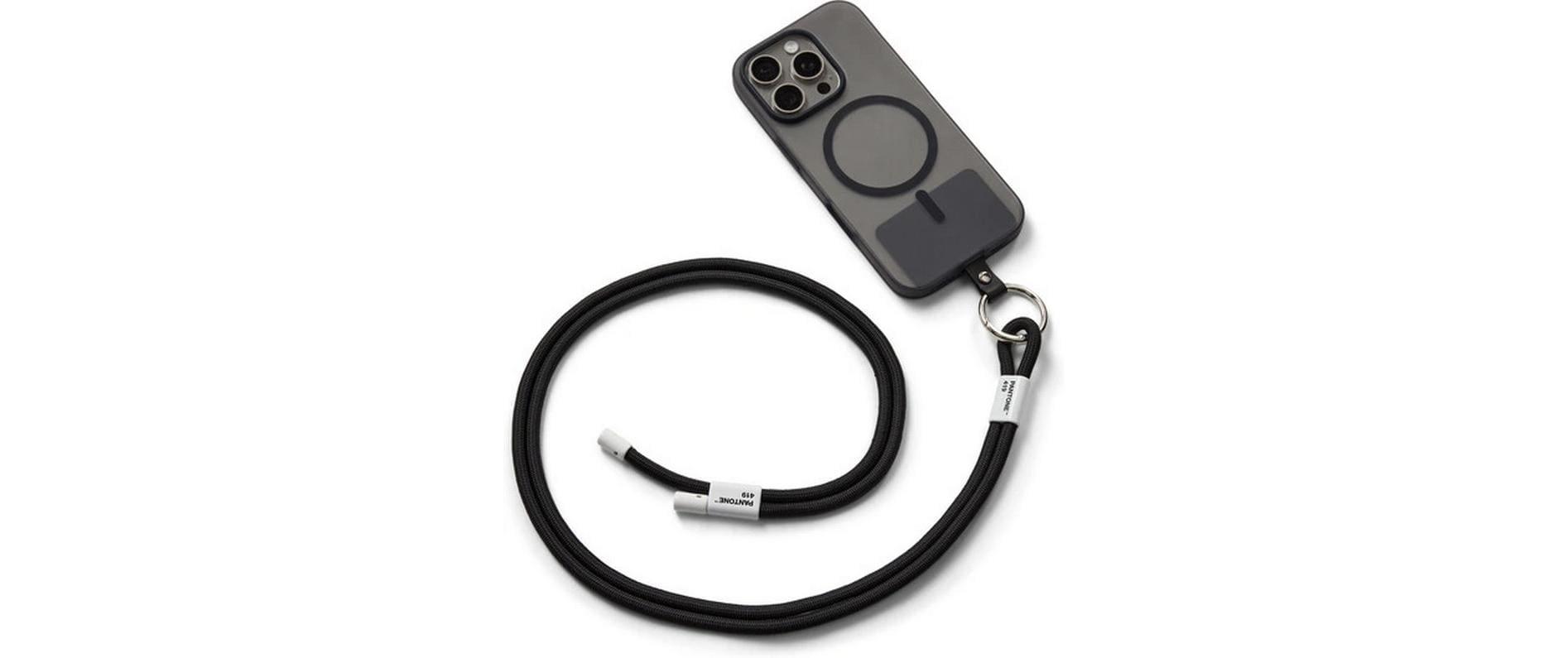 Pantone by copenhagen design Adjustable Phone Strap – Trageband/Schlaufe – verstellbar, für Handyhülle – Schwarz