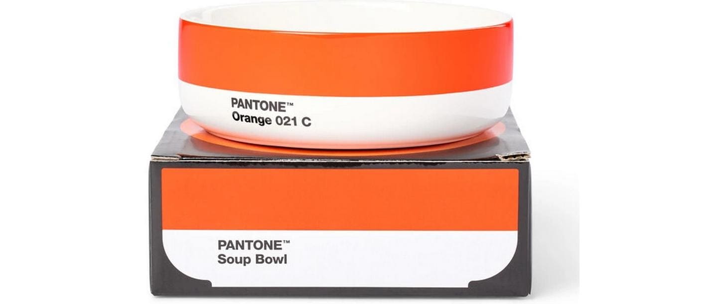 Pantone by copenhagen design Schale – 500 ml, Ø 14,5 cm, Porzellan, Orange, spülmaschinenfest