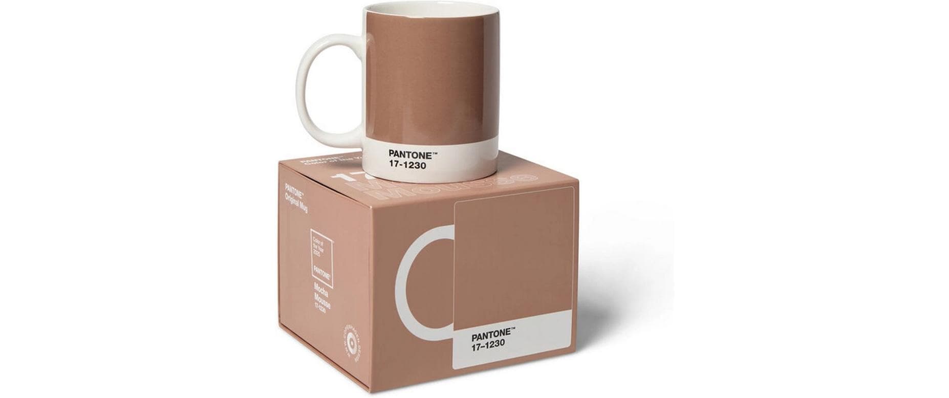 Pantone by copenhagen design Kaffeebecher – 375 ml, Porzellan, Braun, spülmaschinenfest