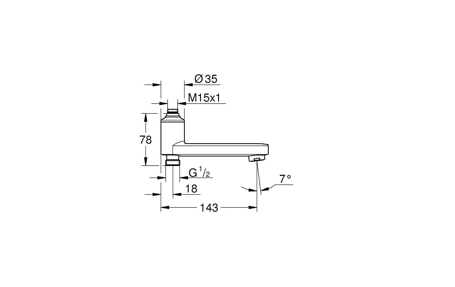 Grohe Badebatterie (Einhebelmischer) Start – Metall, Schwarz