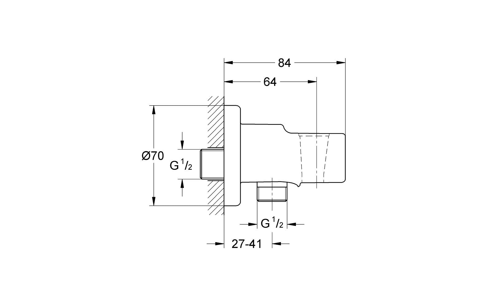 Grohe Handbrause – 8×8,5×7 cm, Metall, Schwarz