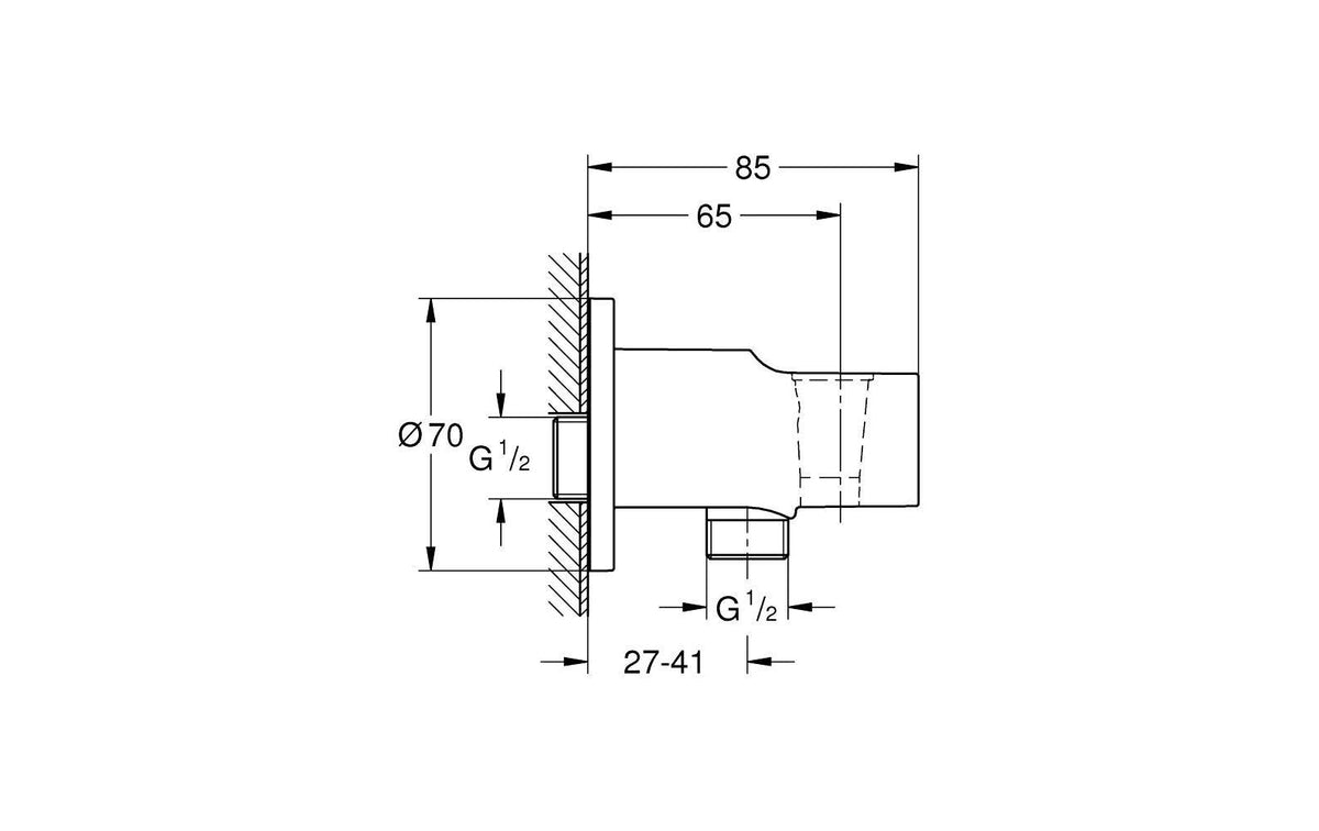 Grohe Handbrause – 8×8,5×7 cm, Metall, Schwarz