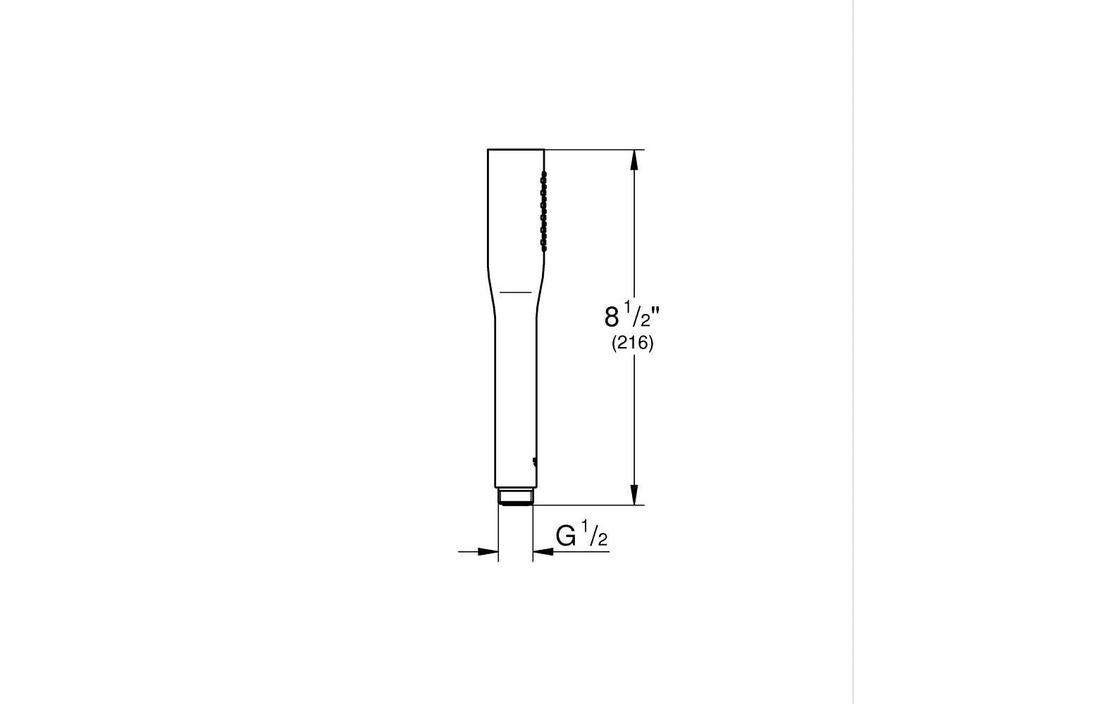 Grohe Euphoria Stick Handbrause – 21,6 cm, Stahl, Gold, 8 l/min