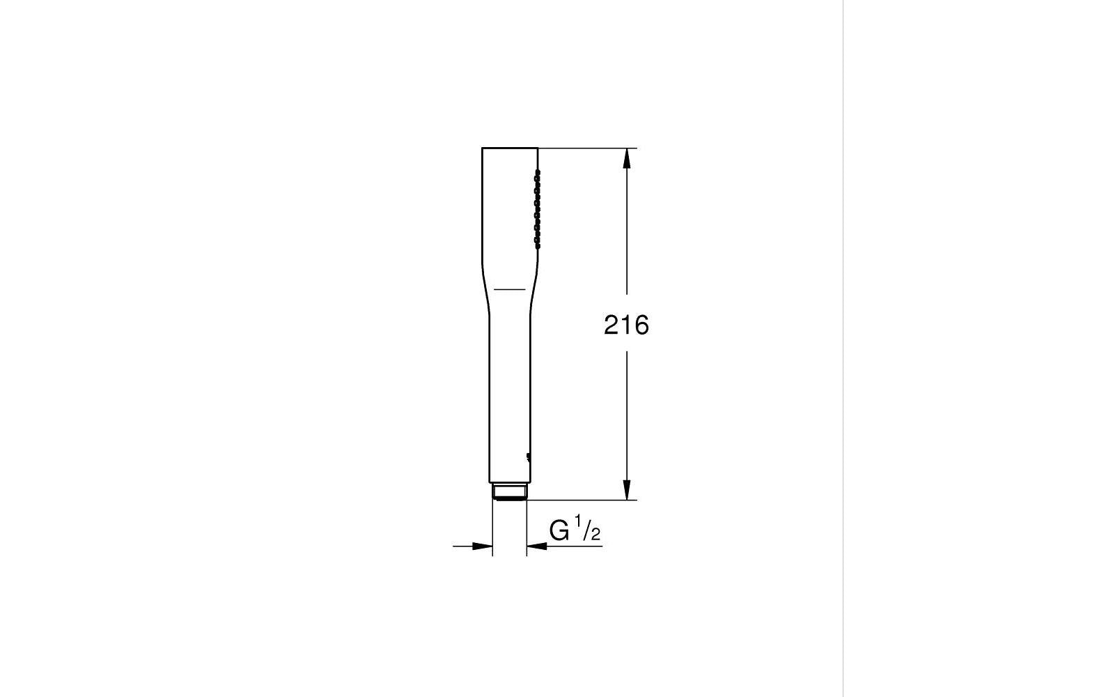 Grohe Euphoria Stick Handbrause – 21,6 cm, Stahl, Graphit matt