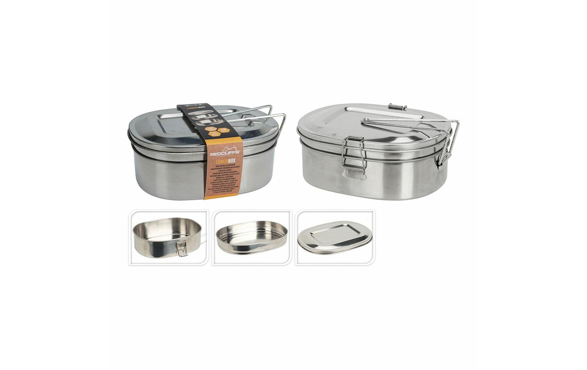 Nize Lunchbox 1,2 l, 18 × 7,5 × 14 cm, Edelstahl, silber