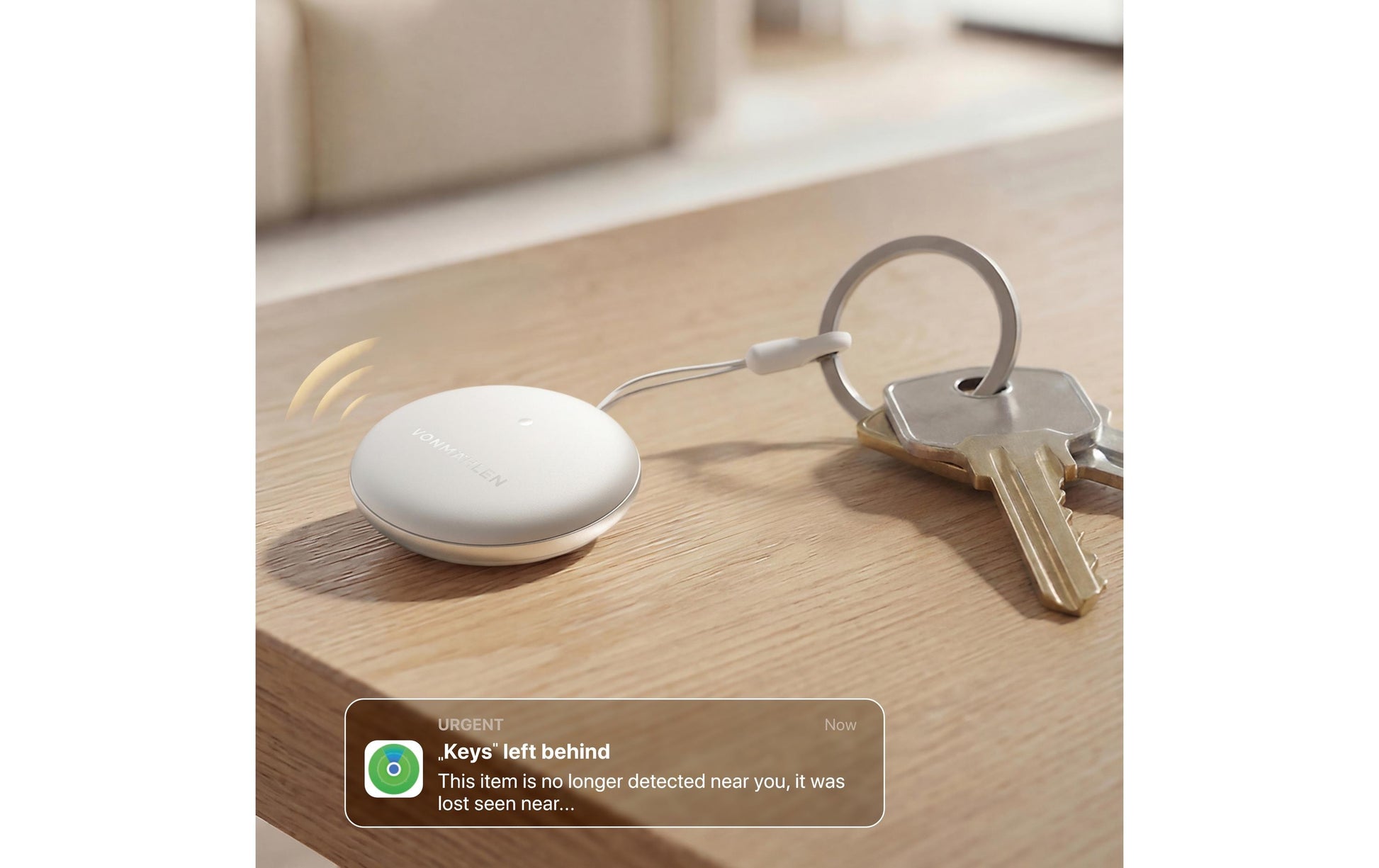 Vonmählen FindMe Tag – Weiss, für Android, iPhone