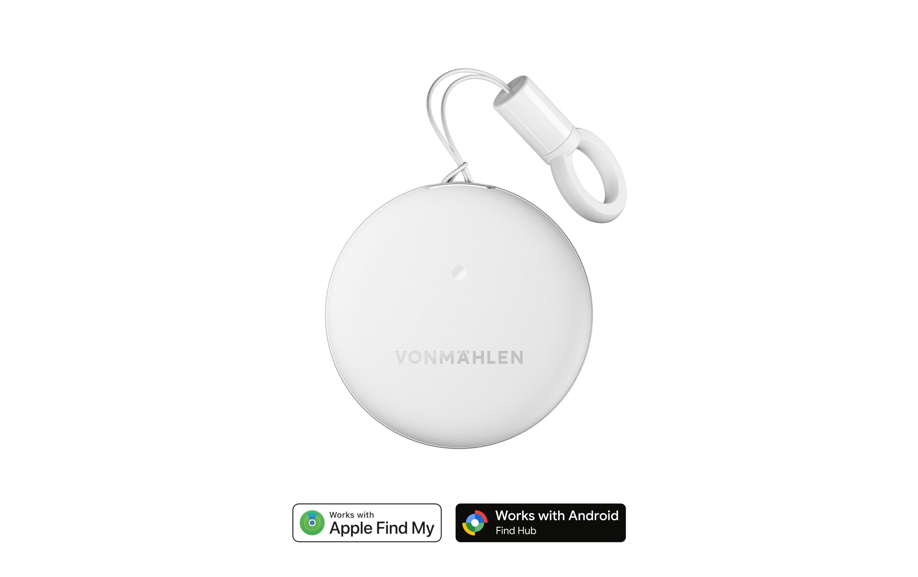 Vonmählen FindMe Tag – Weiss, für Android, iPhone