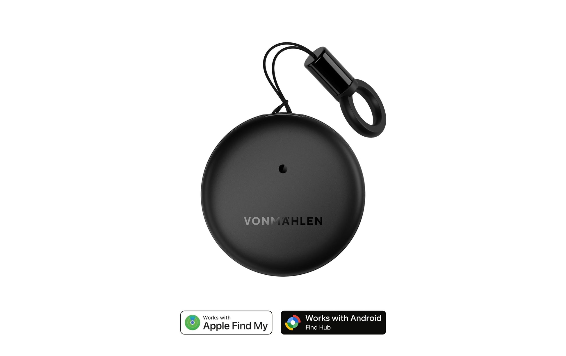 Vonmählen FindMe Tag – Schwarz, für iPhone, Android