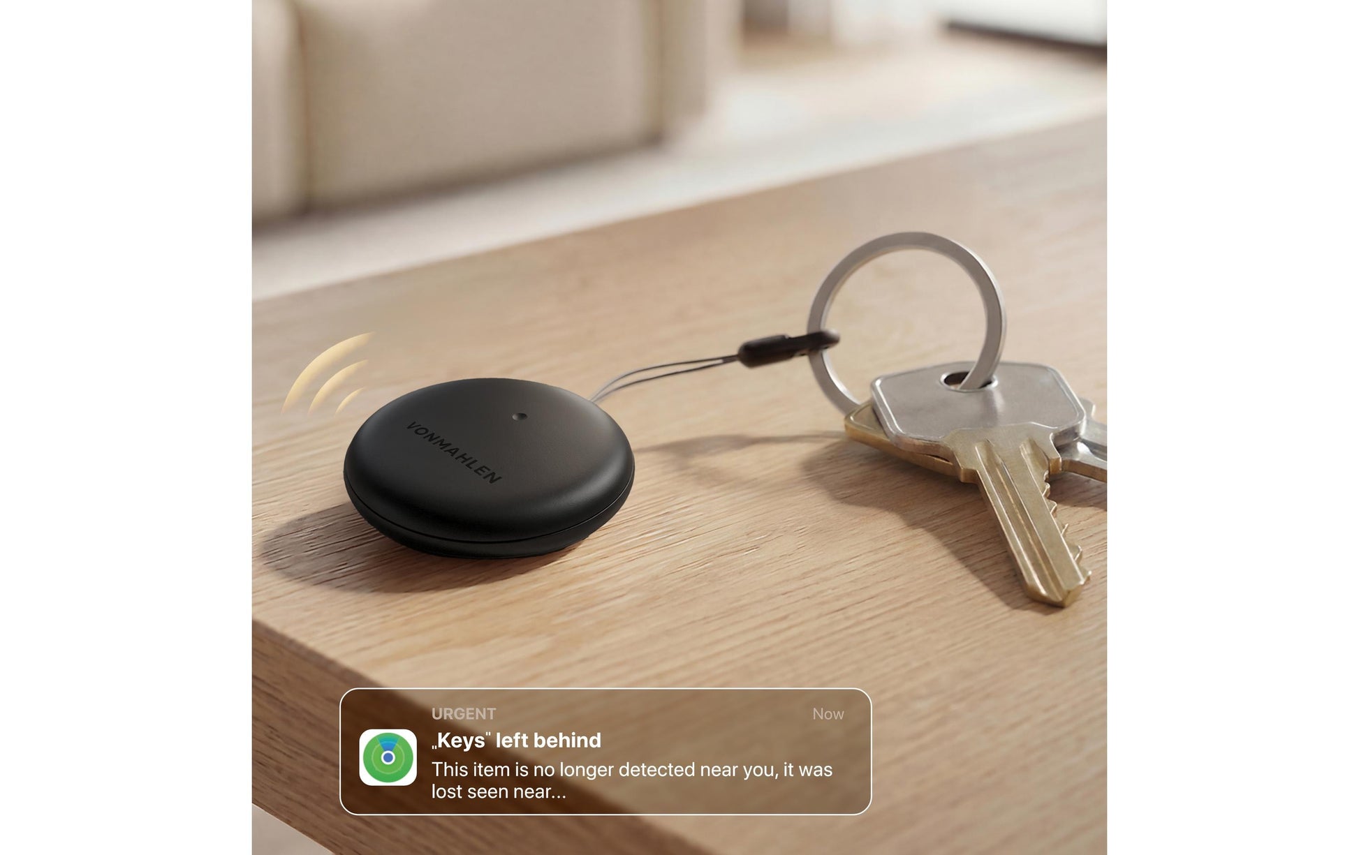 Vonmählen FindMe Tag – Schwarz, für iPhone, Android