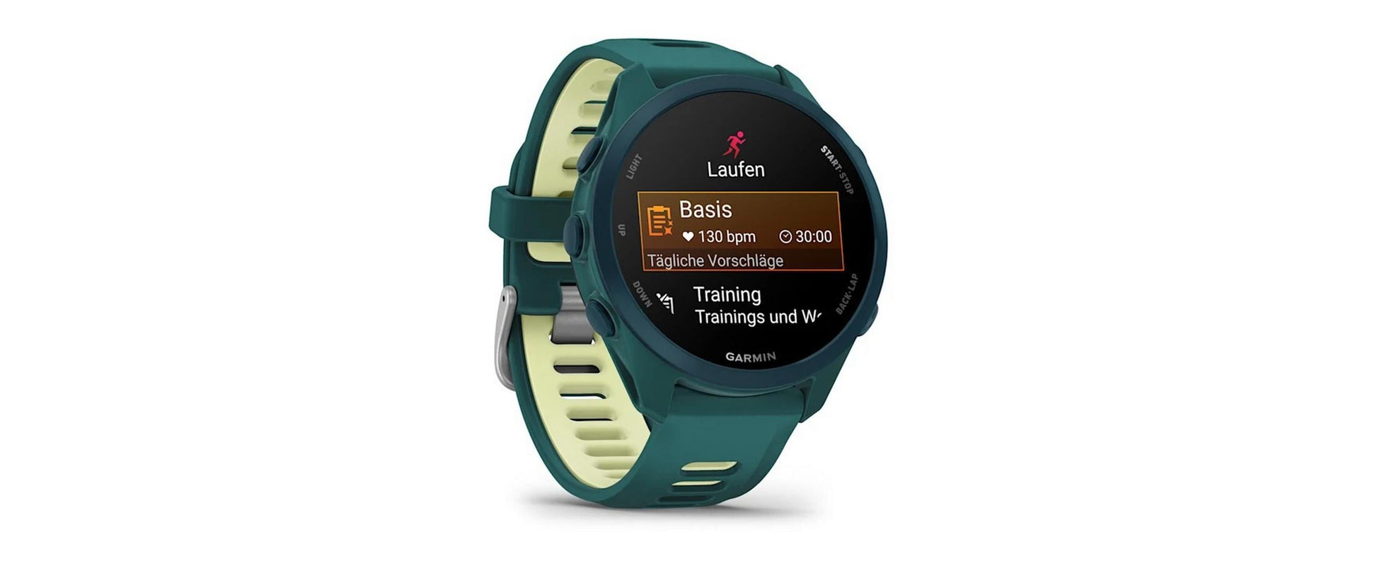 Garmin Forerunner 170 Music 43 mm GPS – Faserverstärktes Polymer, Teal Grün, 50 m, für Android, iPhone