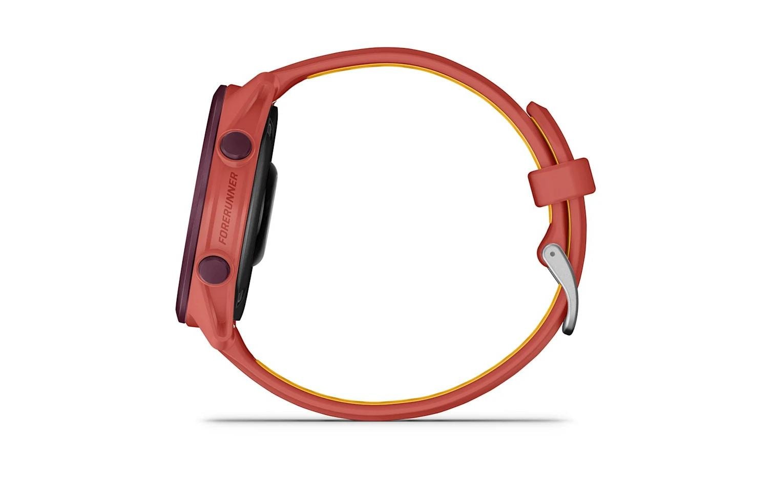 Garmin Forerunner 170 Music 43 mm GPS – Faserverstärktes Polymer Orange, Sportarmband, Mango Rot, 50 m