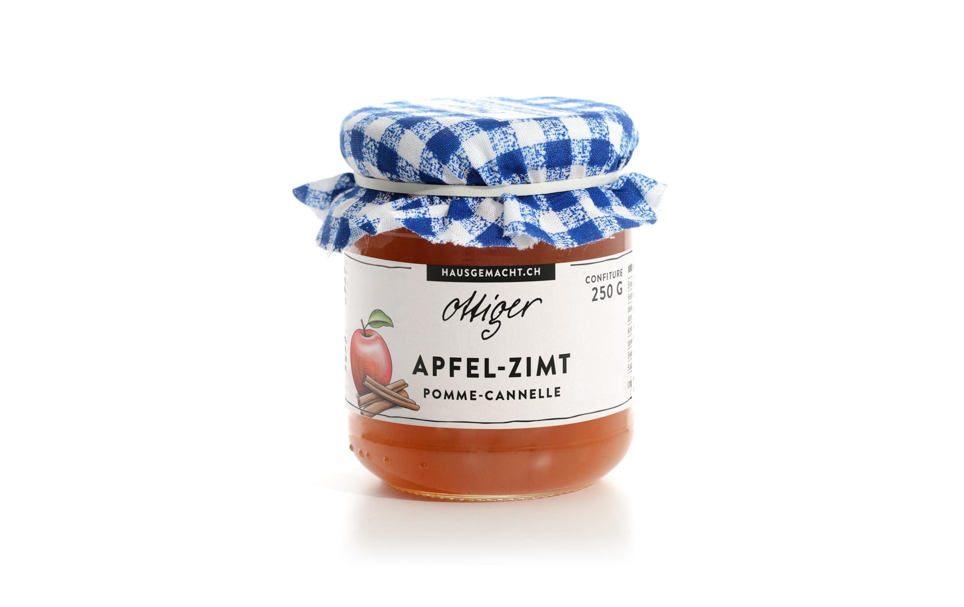 Ottiger Apfel-Zimt Konfitüre – glutenfrei, vegan – 250 g