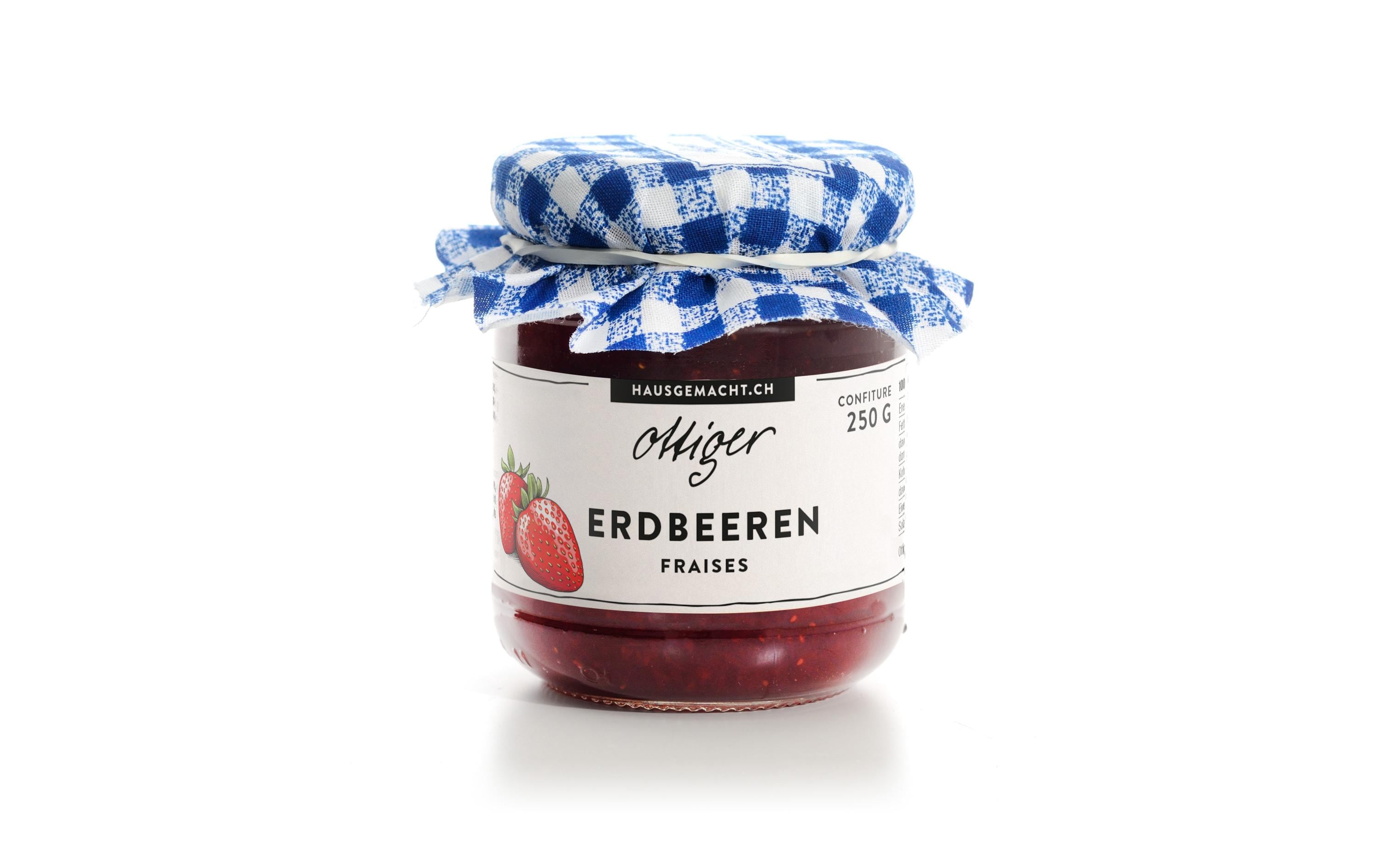 Ottiger Erdbeer-Konfitüre – glutenfrei, vegan – 250 g