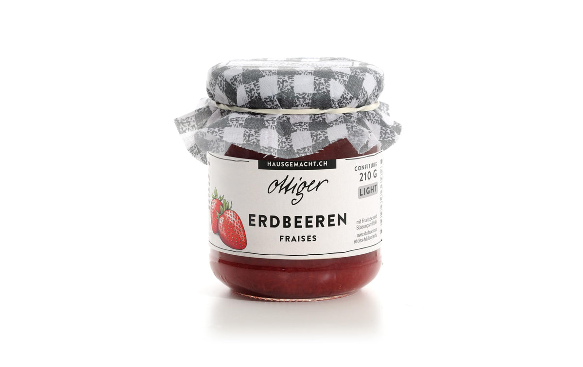 Ottiger Konfitüre Erdbeer Light – glutenfrei, vegan – 210 g